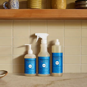 Mrs. MEYER'S on bathroom counter conveying tidy, fragrant home benefit