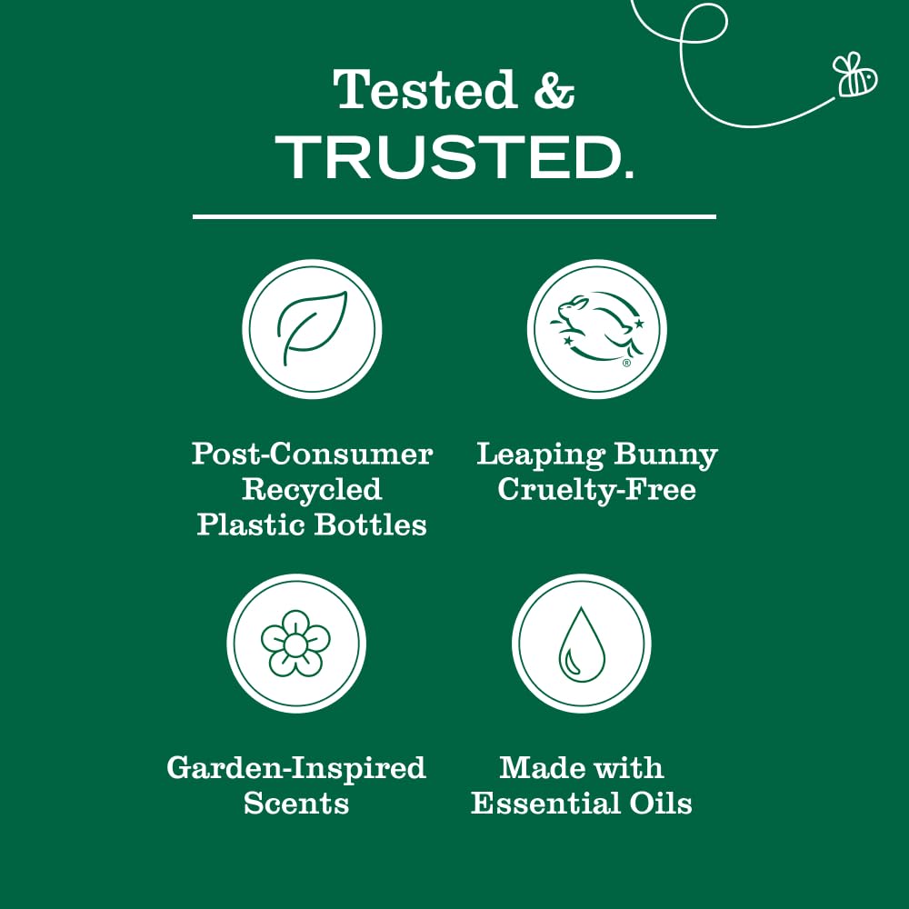 Mrs. MEYER'S bottle on bathroom sink displaying size and aesthetic fit