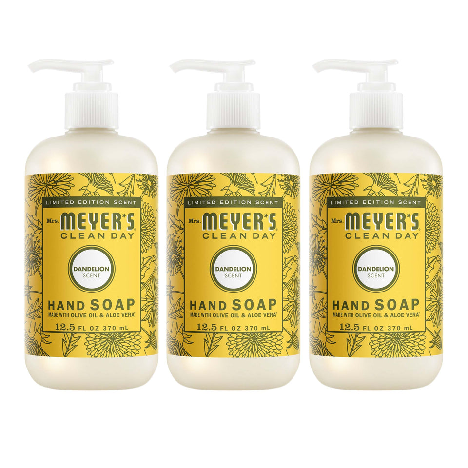 Mrs. MEYER'S front packaging showing dandelion scent and benefits