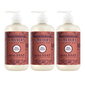 Mrs. MEYER'S front packaging showing three bottles and brand clarity