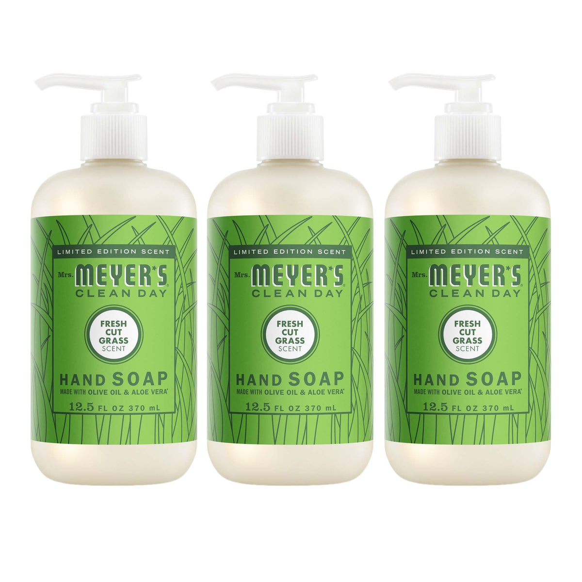 Mrs. MEYER'S front bottle showing label and scent for clean hands