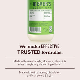 Mrs. MEYER'S ingredient label highlighting plant-derived and safe components
