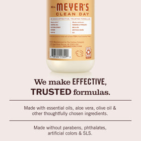 Mrs. MEYER'S label ingredients view showing plant-based formulation details