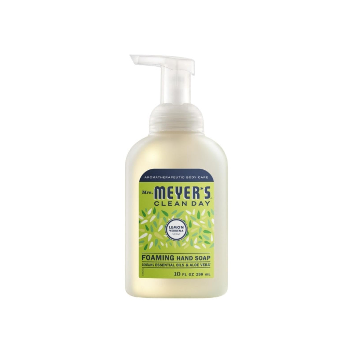 Mrs. Meyer's Lavender bottle label detail with calming aroma benefit