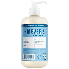 Mrs. MEYER'S Lemon Verbena bottle on sink for bright aroma and uplifted routines