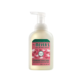 Mrs. Meyer's Lemon Verbena foam pump in use for quick foaming benefit