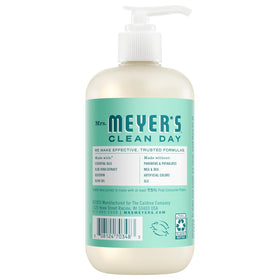 Mrs. MEYER'S Peony bottle angle showing pump detail for easy dispensing