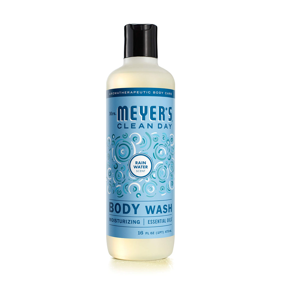Mrs. MEYER'S front bottle showing label and 16 oz size, gentle cleansing benefit