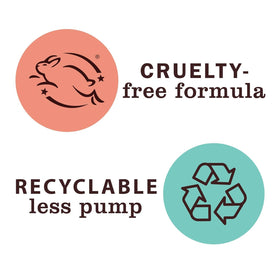 Mrs. MEYER'S refill next to pump bottle illustrating refill convenience and reduced waste