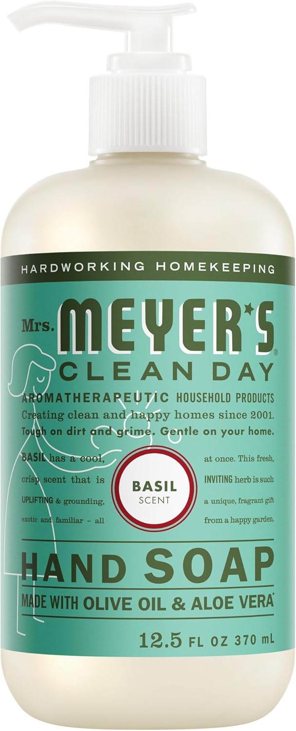 Mrs. MEYER'S Lemon Verbena label close-up conveying bright citrus freshness