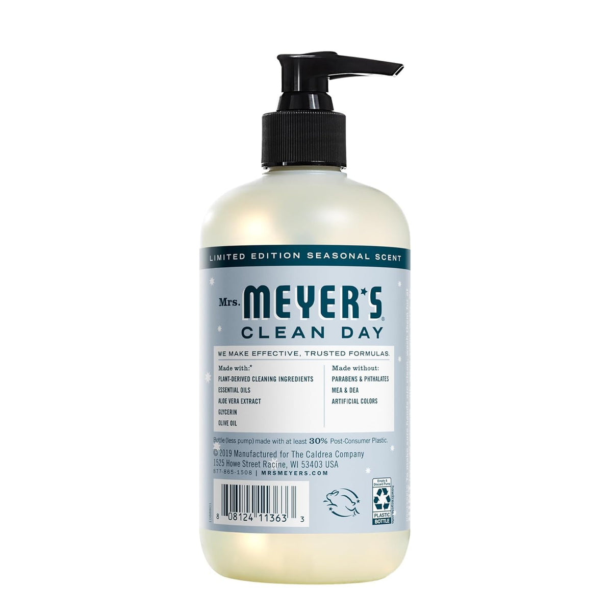 Mrs. MEYER'S lather close-up demonstrating gentle moisturizing foam