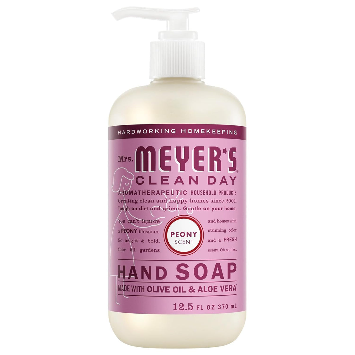 Mrs. MEYER'S three bottles side view highlighting label clarity and easy storage