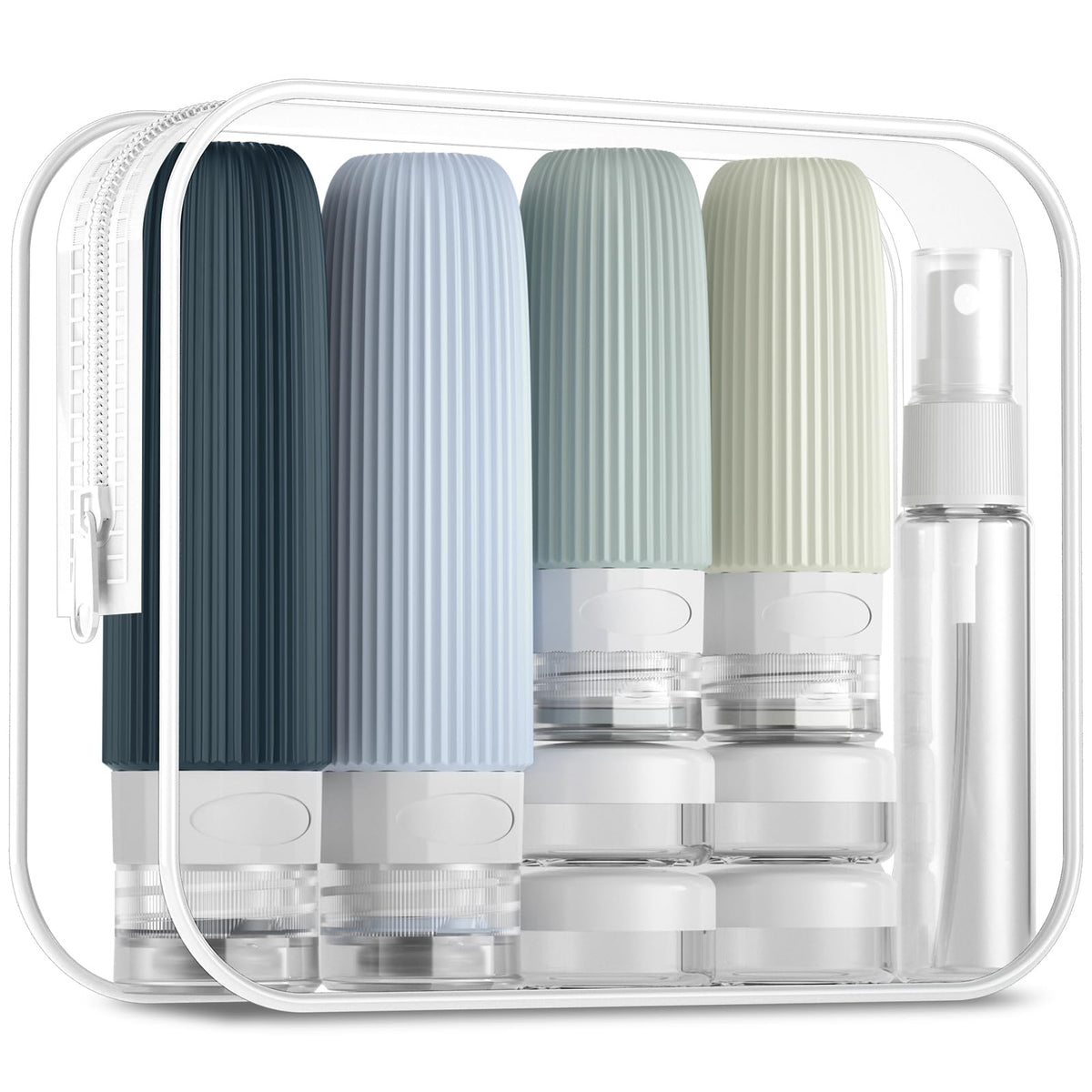 Mrsdry clear case with all 16 pieces visible and travel-ready