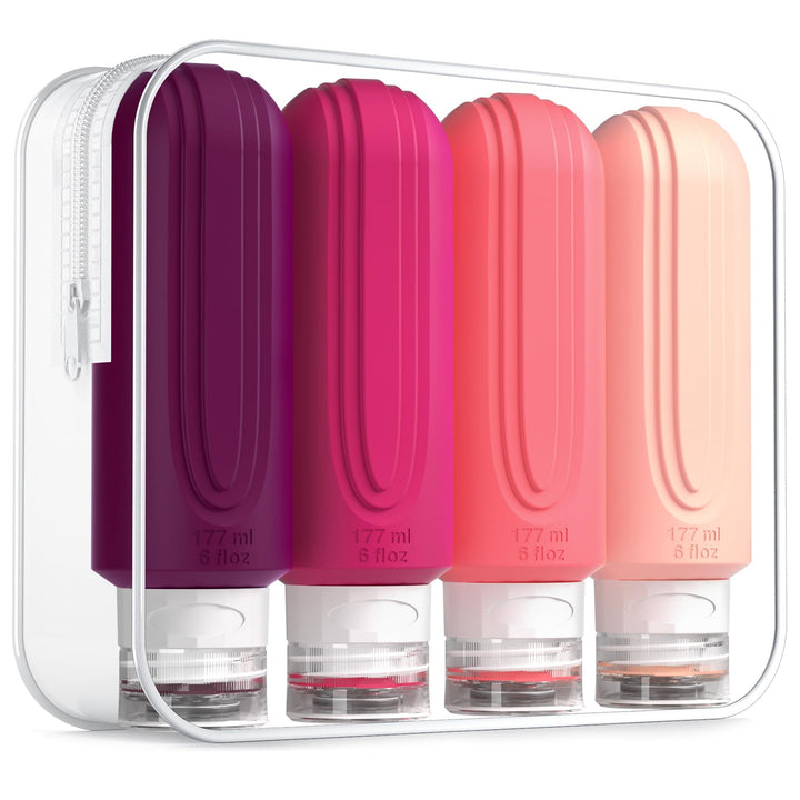 Mrsdry front view of four 6oz bottles and pouch showing convenience