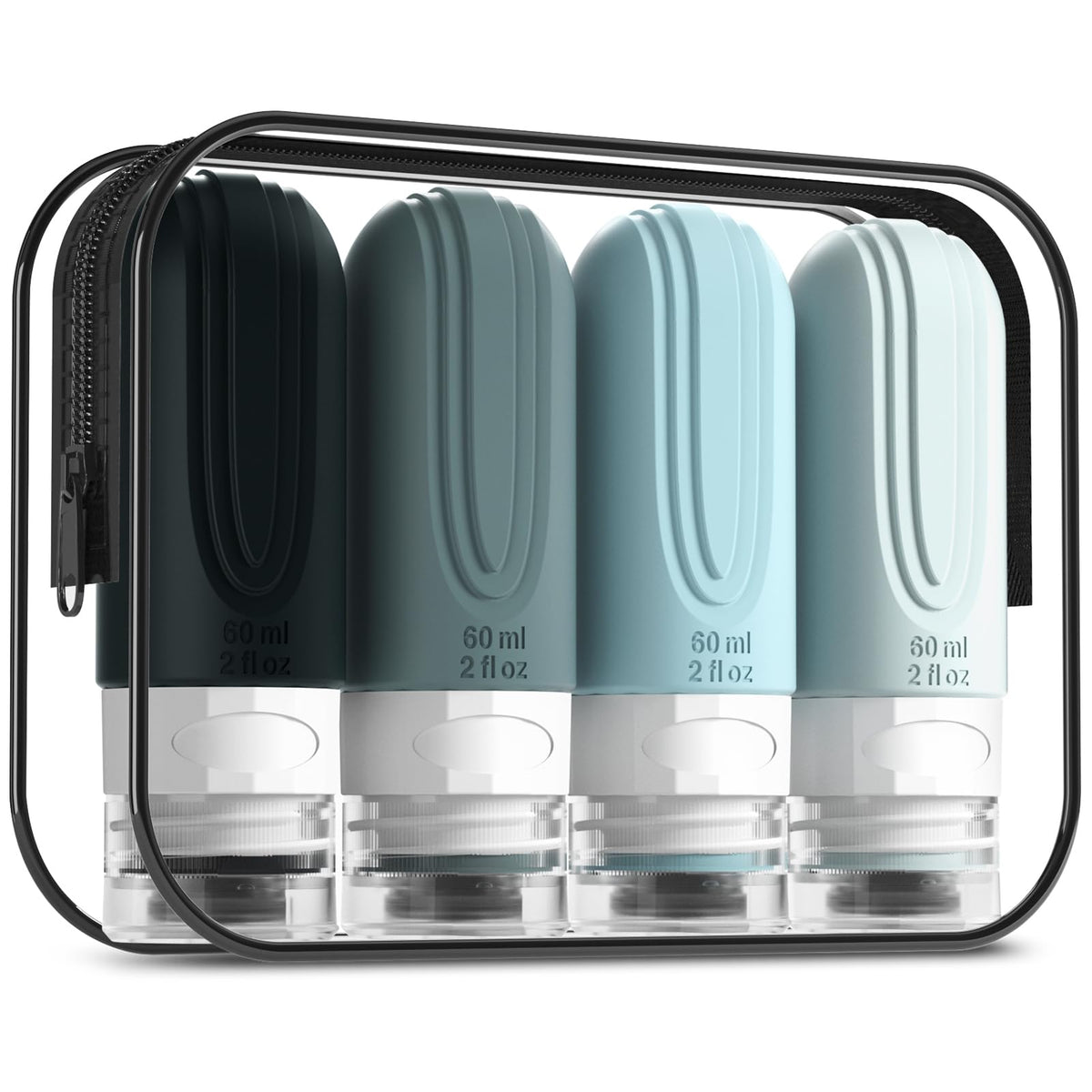 Mrsdry front packaging showing four TSA-approved 2oz bottles for tidy travel