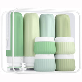 Mrsdry front pouch packed showing bottles and jars, organized travel convenience