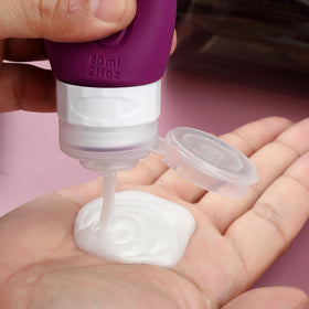 Mrsdry bottles neatly packed inside transparent zippered pouch for secure travel