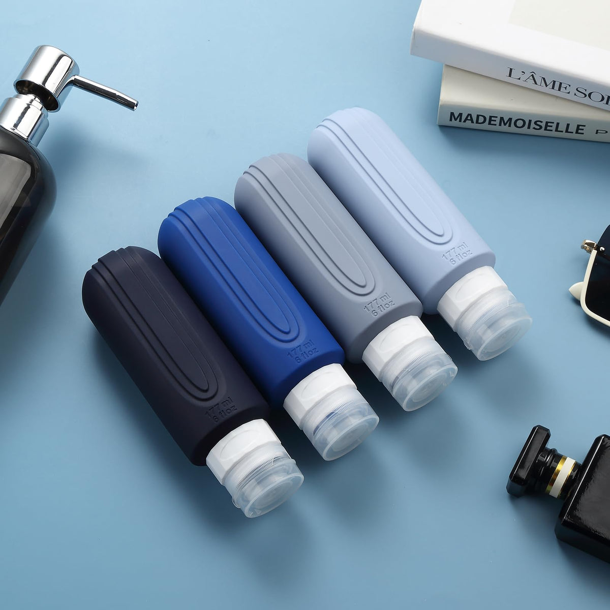 mrsdry bottle in shower dispensing shampoo for convenient use