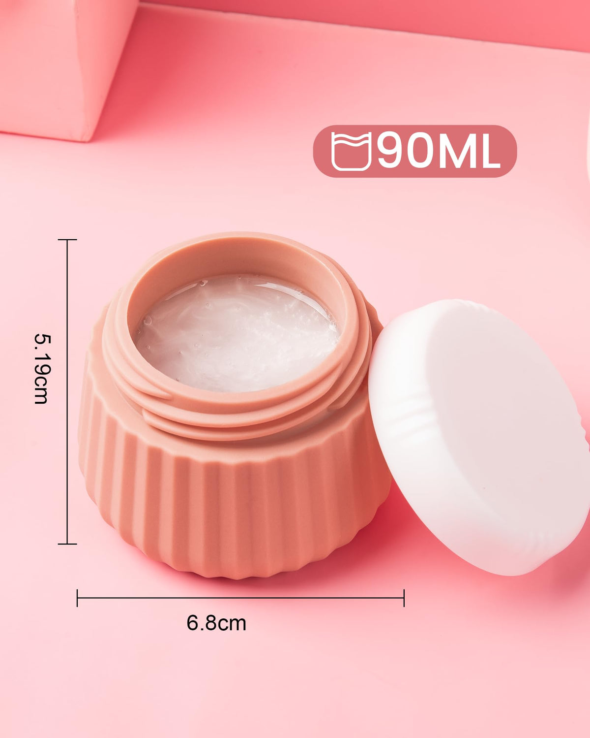 Mrsdry jars side by side in different colors to separate creams and lotions