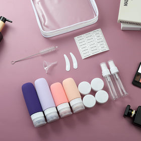 Mrsdry travel kit packed in a carry-on suitcase to protect luggage from leaks