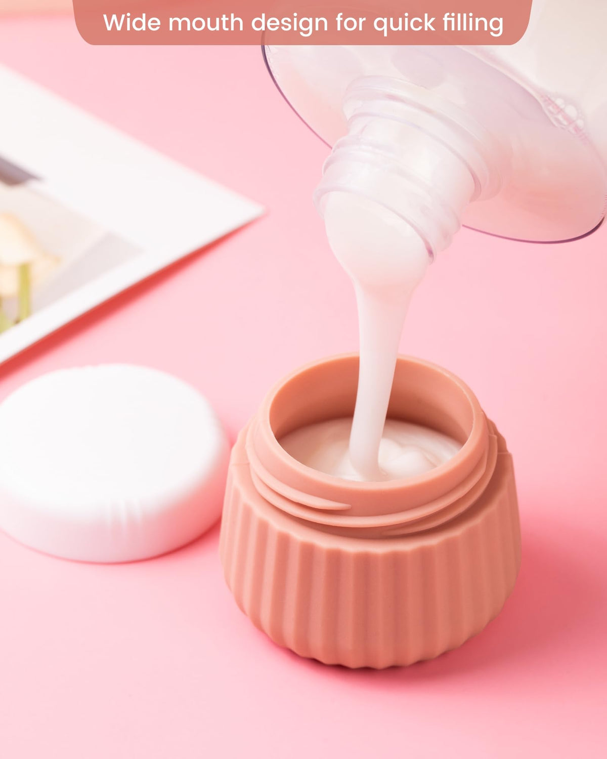 Mrsdry silicone jar close-up of threaded cap showing leak-proof seal benefit