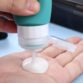 Mrsdry flexible silicone being squeezed to show last-drop dispensing benefit