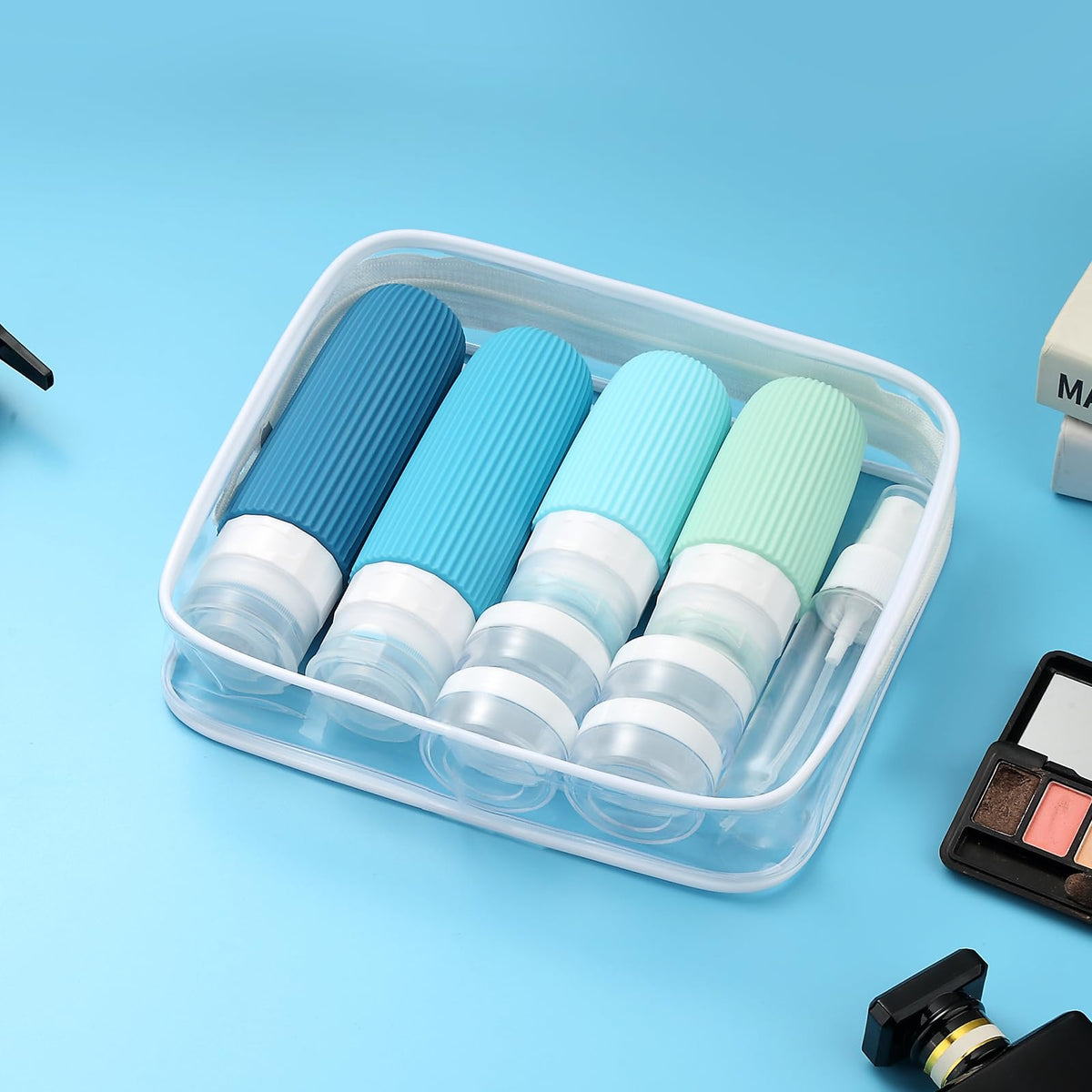 Mrsdry bottles held in hand for scale to display compact, space-saving advantage