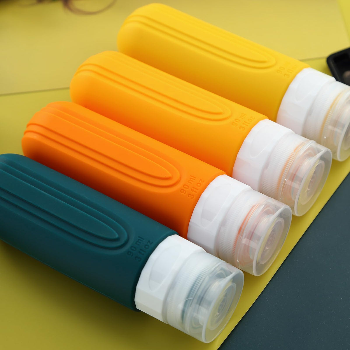 Mrsdry silicone texture flexing to show durable, squeezable, reusable material