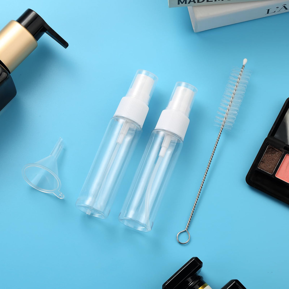 Mrsdry travel set on bathroom counter illustrating ready-to-use travel convenience
