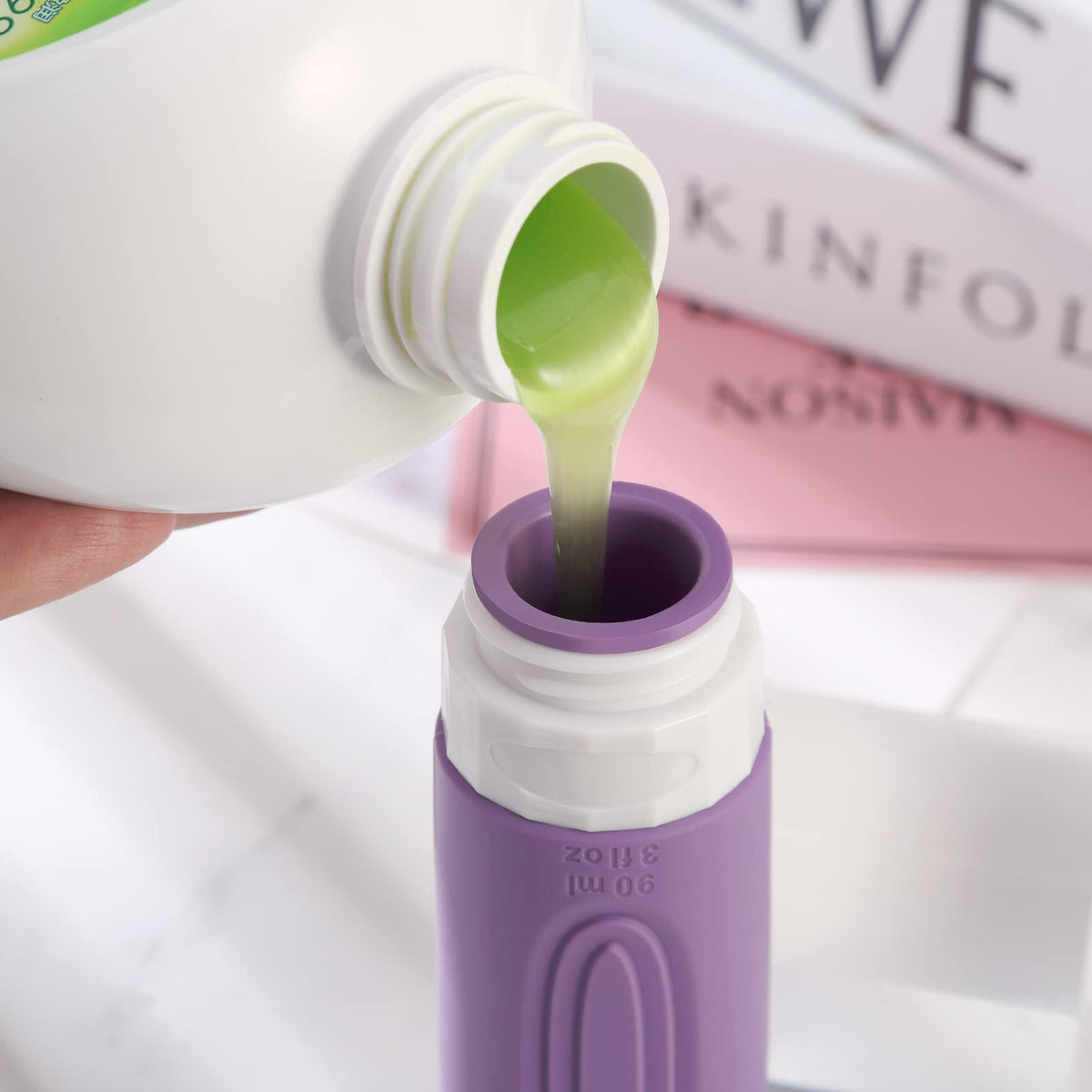 Mrsdry wide mouth while filling thick lotion for easy refill