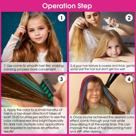 MSDADA comb being used on a child with blonde hair demonstrating quick styling benefit
