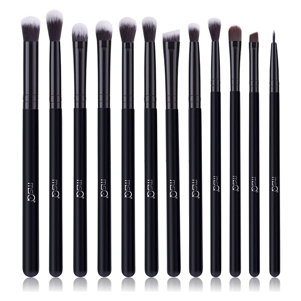 MSQ front view of 12-piece eye brush set showing complete tool range and benefit of versatility