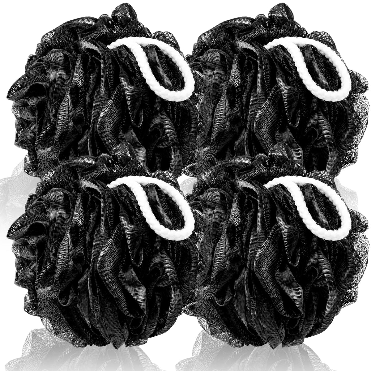 MTDLYICE front packaging view showing black XXL loofah and product benefits