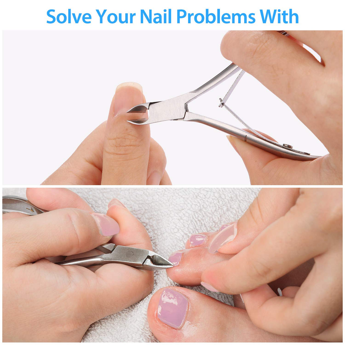 Mudder trimming a fingernail cuticle to highlight controlled, clean one-pass cuts