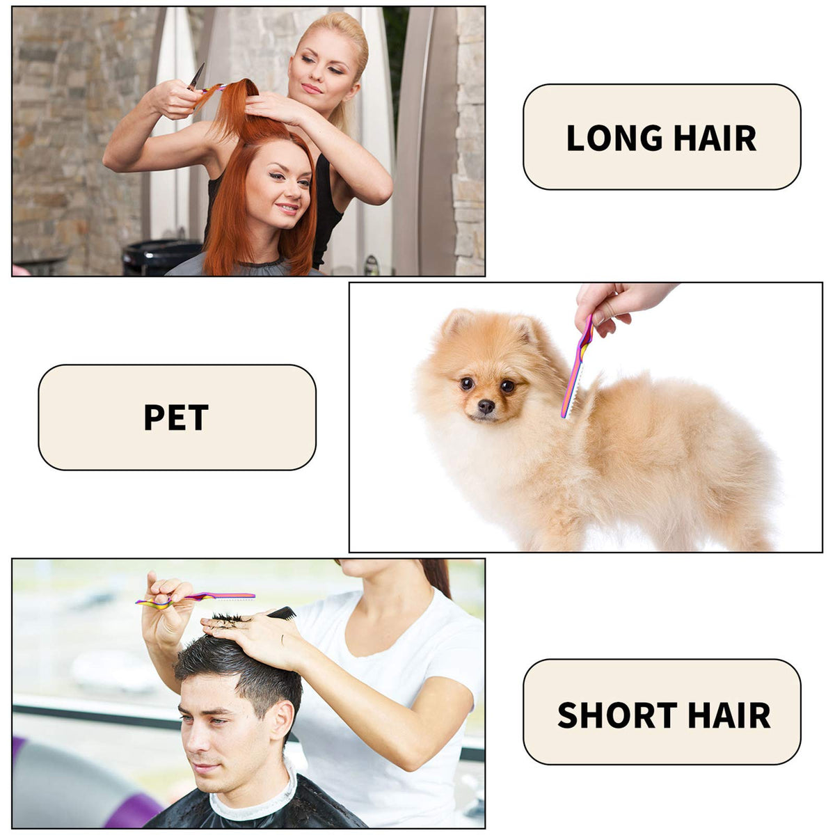 Mudder comb in use on hair showing gentle texturizing benefit