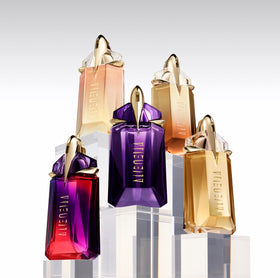 Mugler Alien lifestyle scene evoking solar-goddess mood and confident wear