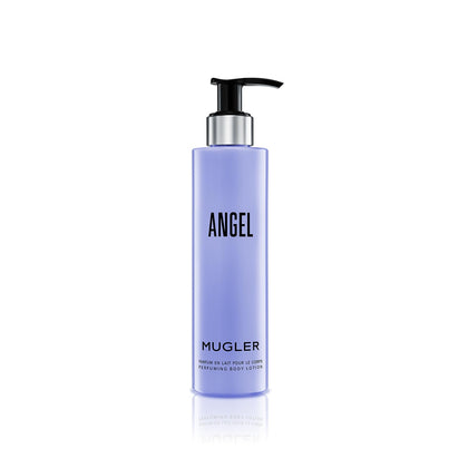 Mugler Angel front packaging shows bottle and label, elegant scent presentation