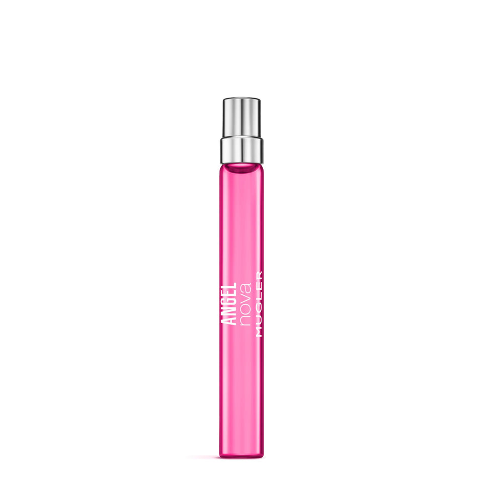 Mugler Angel Nova front bottle view showing compact design and brand appeal