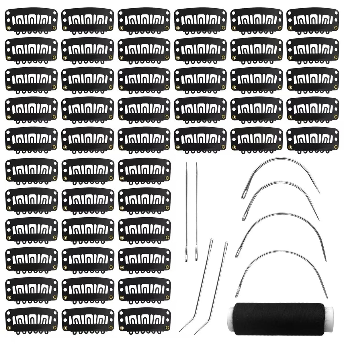 MUIIGOOD front view of 50-piece snap clip kit showing contents and convenience
