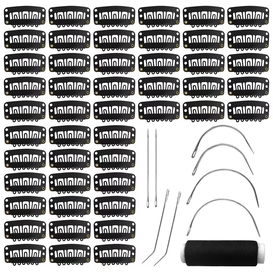 MUIIGOOD front view of 50-piece snap clip kit showing contents and convenience