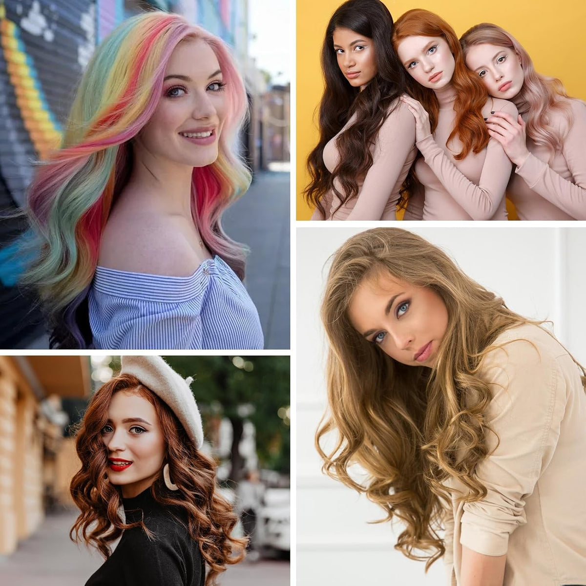 MUIIGOOD model wearing a wig with clips in place showing comfortable hold