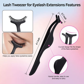 MUIIGOOD precision tweezers and comb for accurate lash placement