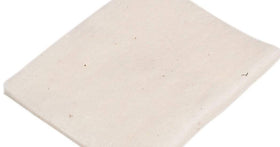 MUJI cotton pad held in hand demonstrating 60x50mm size for controlled application