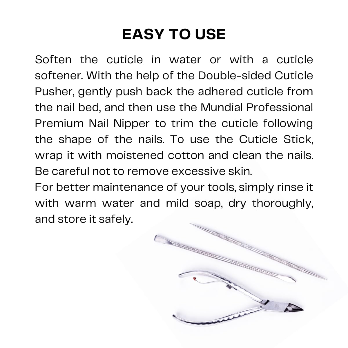 Mundial nipper with protective cap for safe storage and blade protection