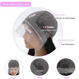 MUNONG wig length comparison on mannequin showing true-to-length 30 inch