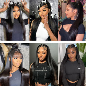 MUNONG styled high ponytail highlighting pre-plucked hairline benefit