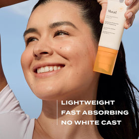 Murad applied under makeup to show smooth layering and no white cast