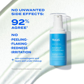 Murad bottle staged on bathroom shelf conveying routine-ready convenience benefit