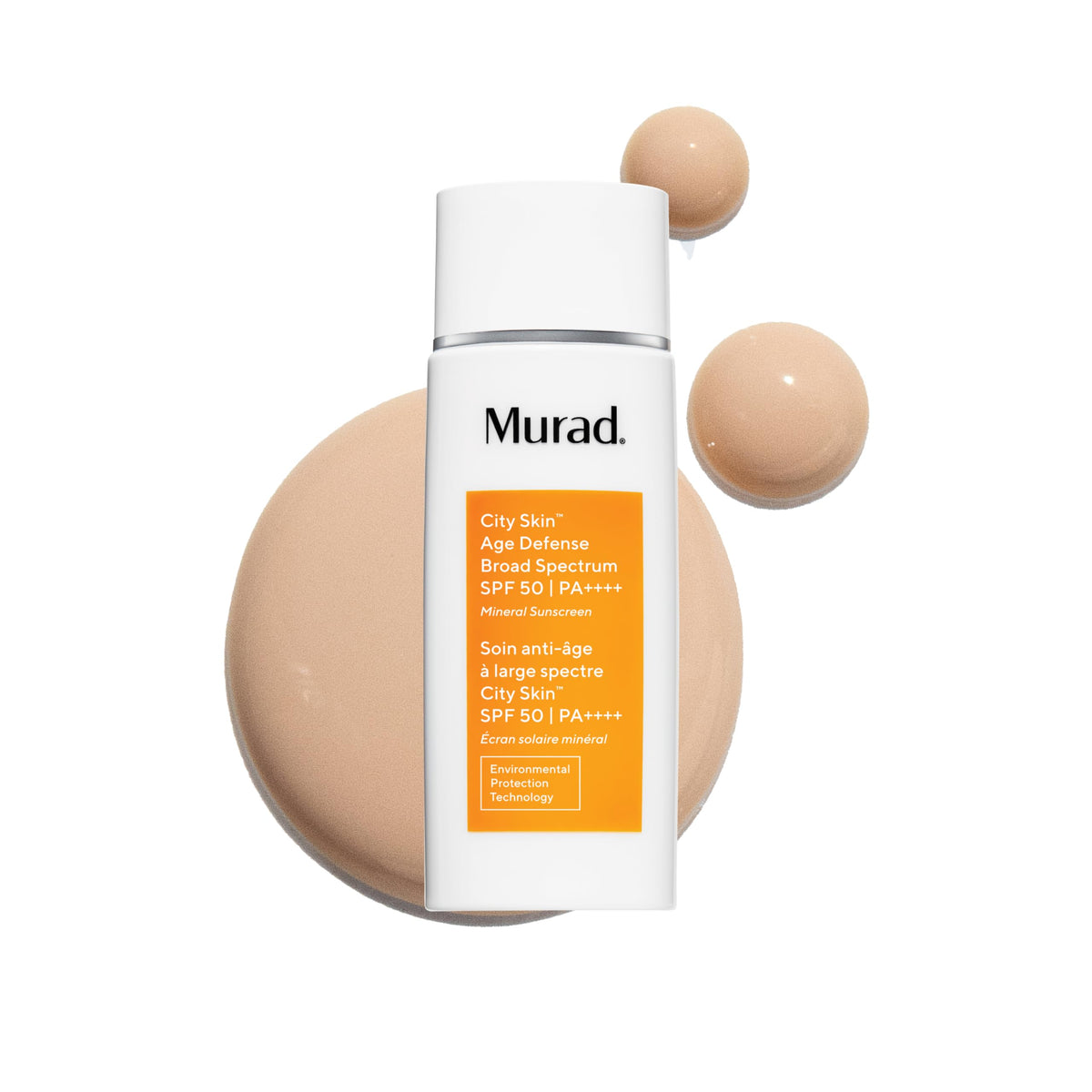 Murad City Skin Age Defense front packaging showing SPF 50 protection and benefits