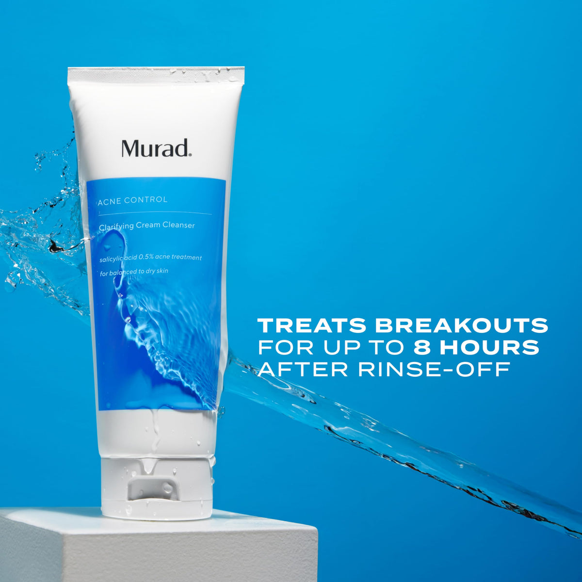Murad pump dispensing creamy cleanser for easy hygienic application